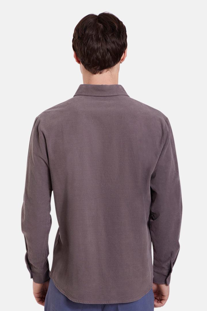 Warren Fine Cord Shirt Taupe