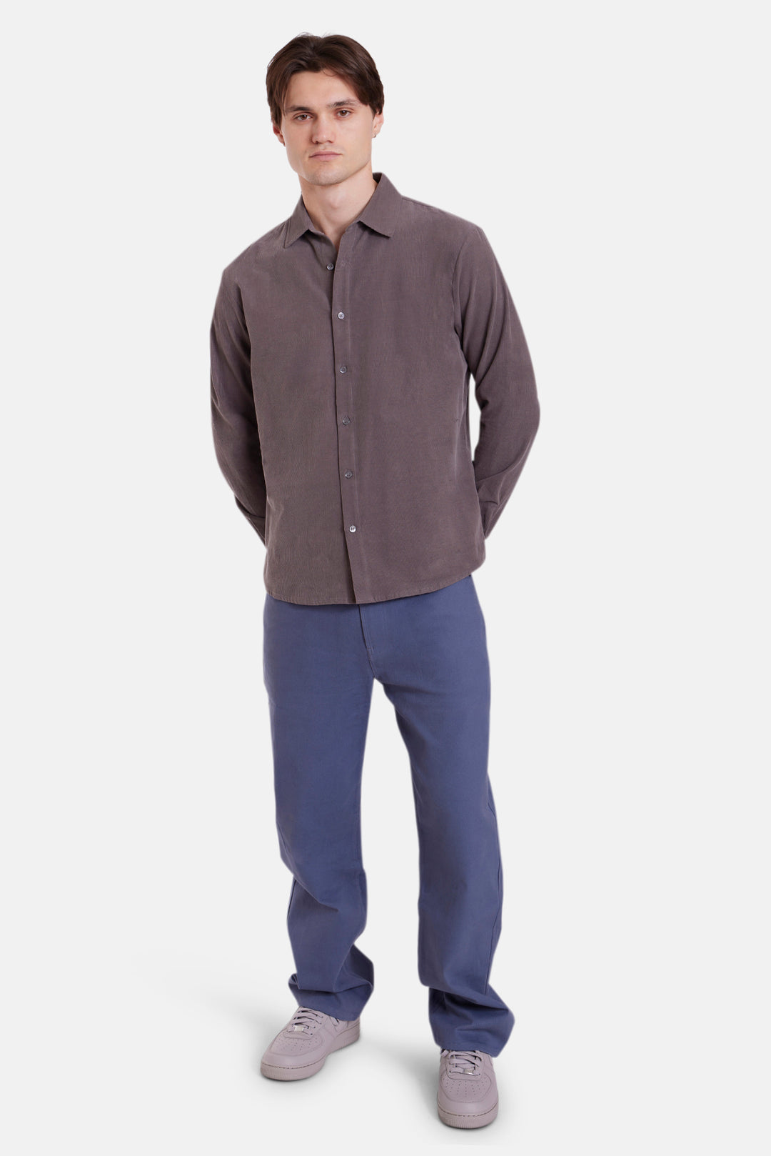 Warren Fine Cord Shirt Taupe