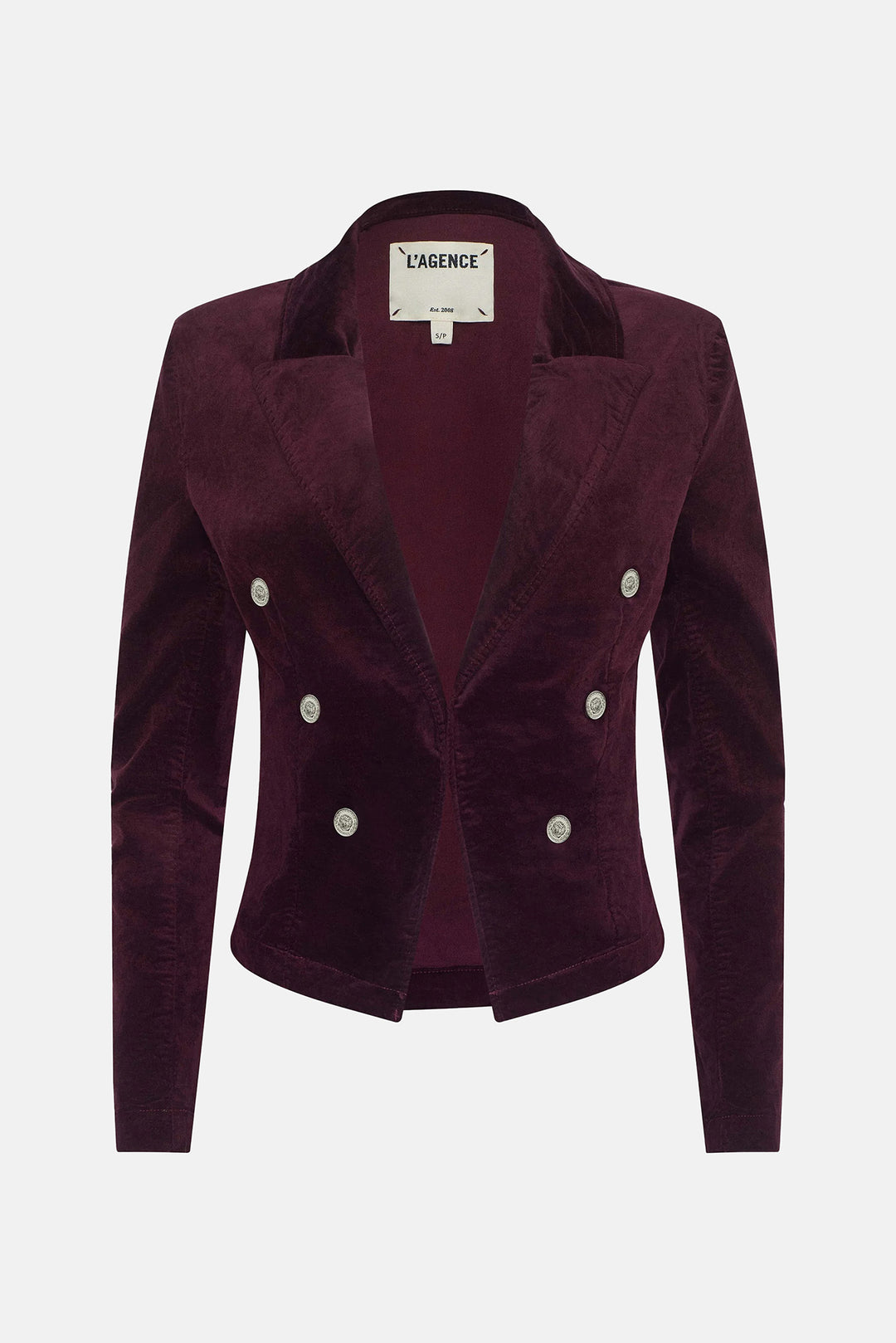 Wayne Crop Double Breast Jacket Dark Port