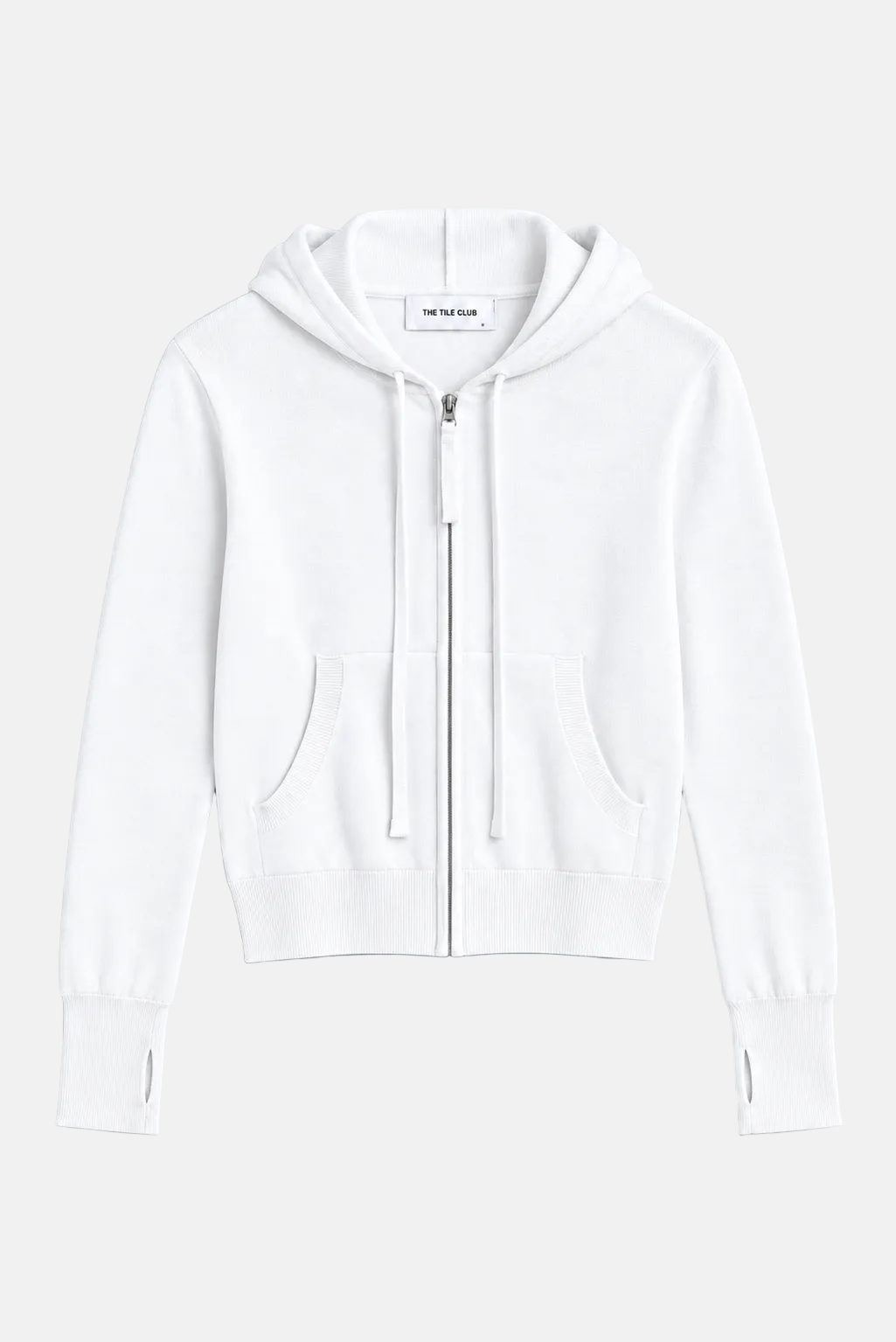 Nikki Zip Hoodie White