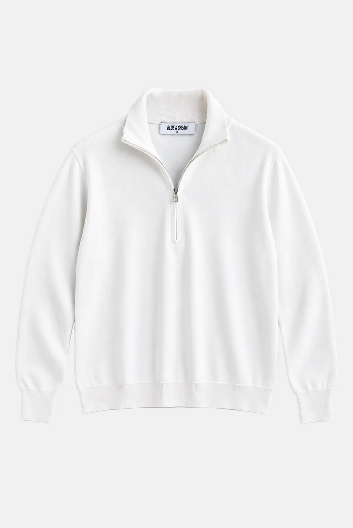 Reade Half Zip White