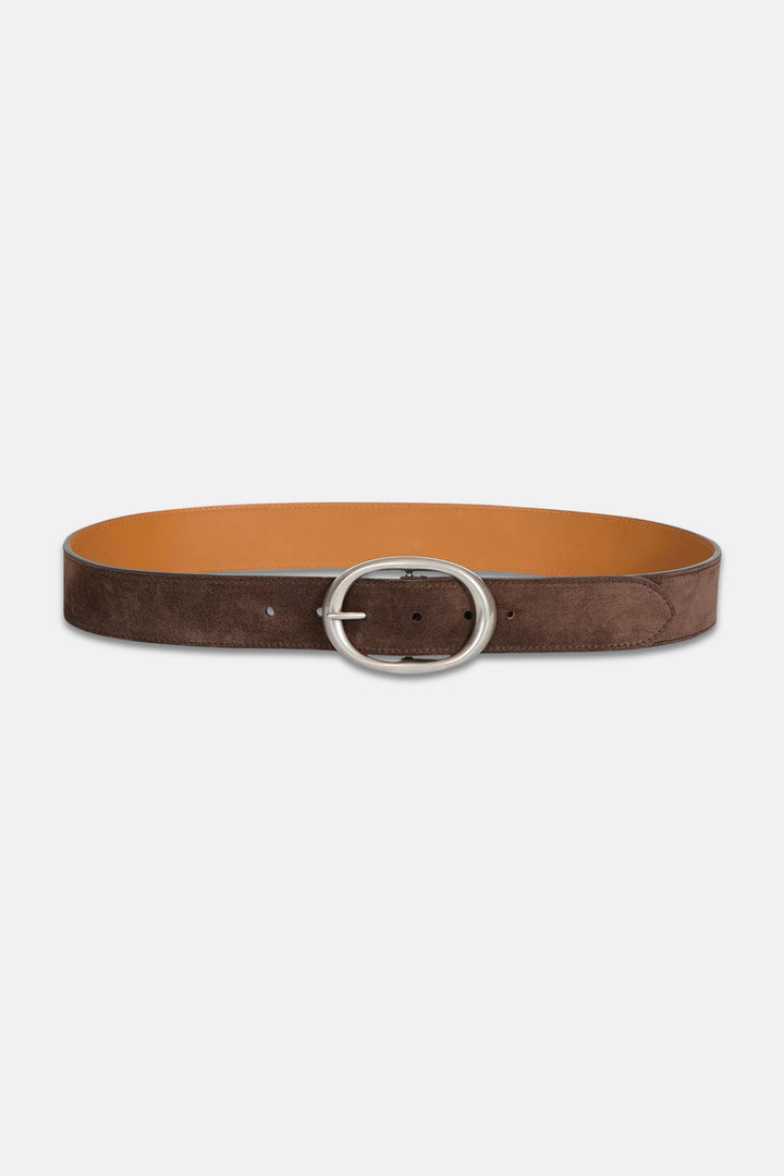 Wide Belt Cocoa / Antique Silver