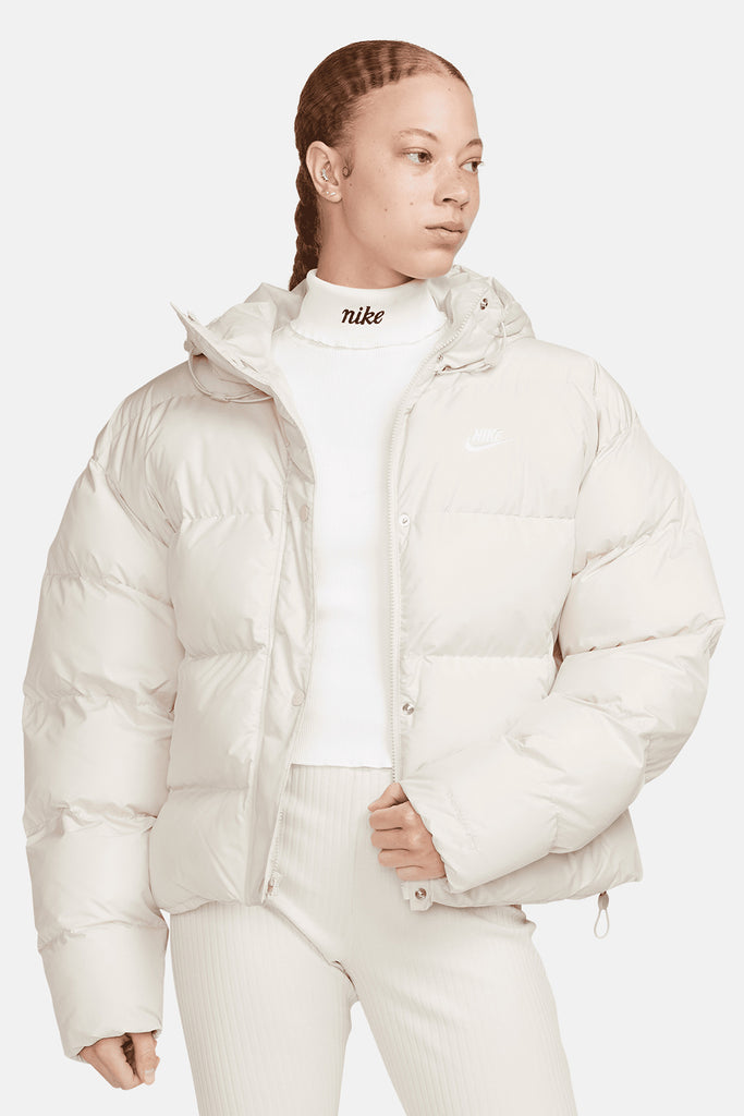 nike women's white hooded jacket