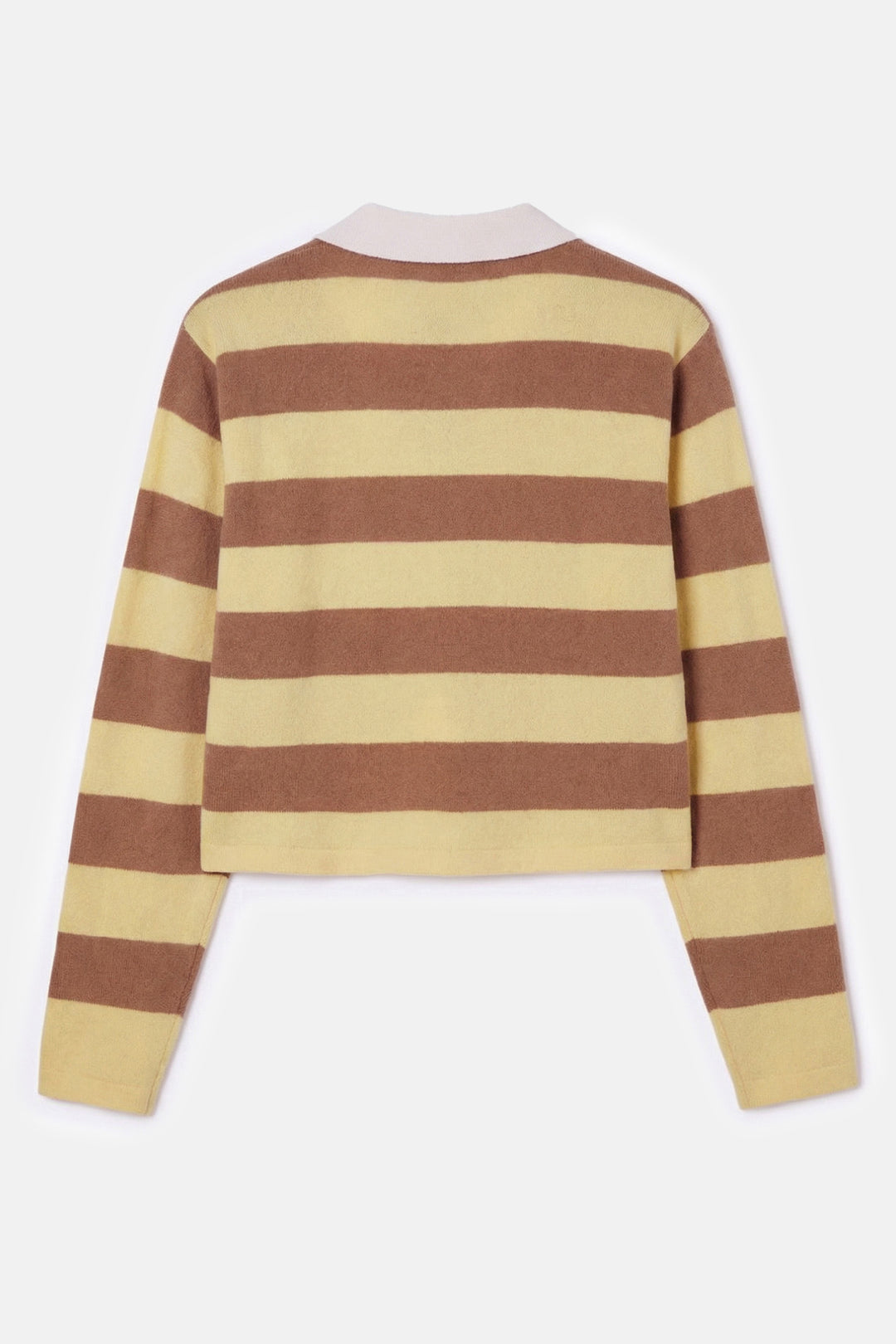 Bonnie Rugby Cropped Cashmere Sweater Yellow/Camel