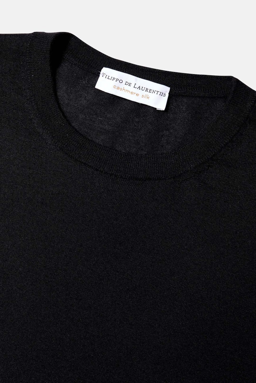 Wool Silk Cashmere Crewneck Black