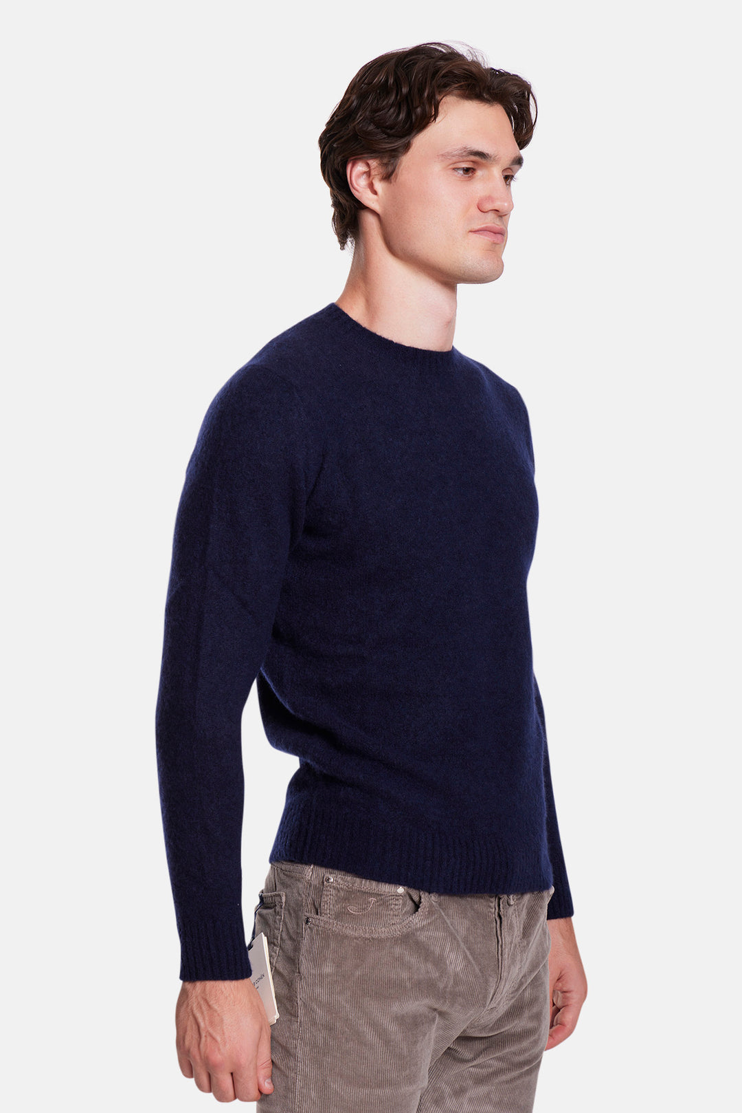 Cashmere Silk Crewneck Navy