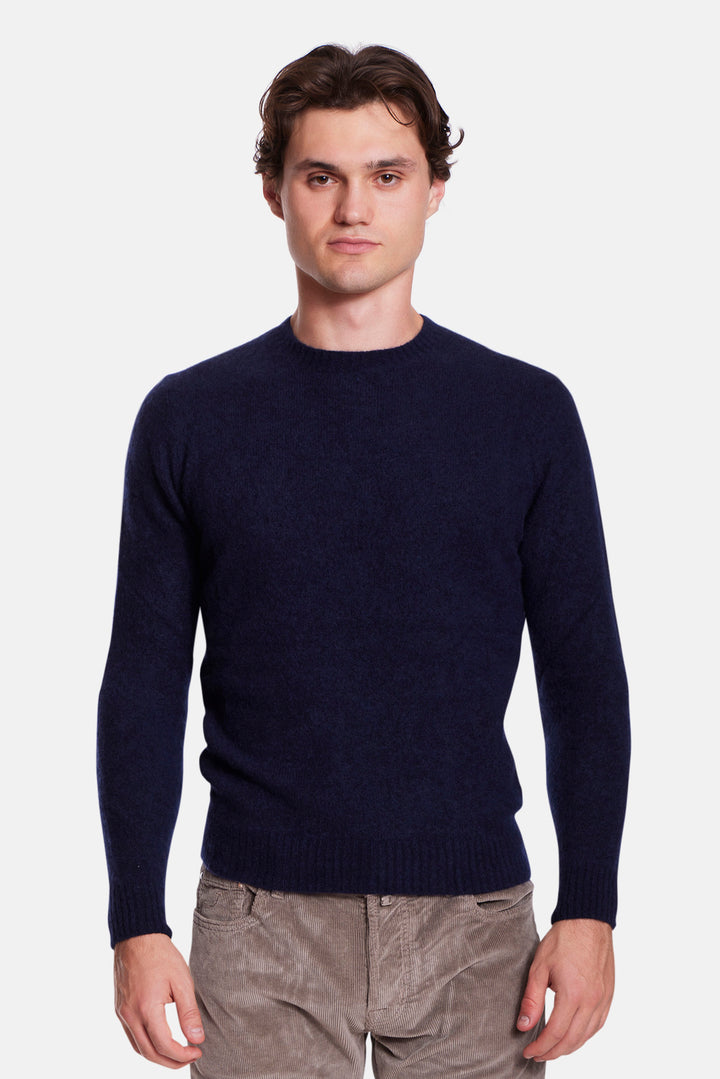 Cashmere Silk Crewneck Navy