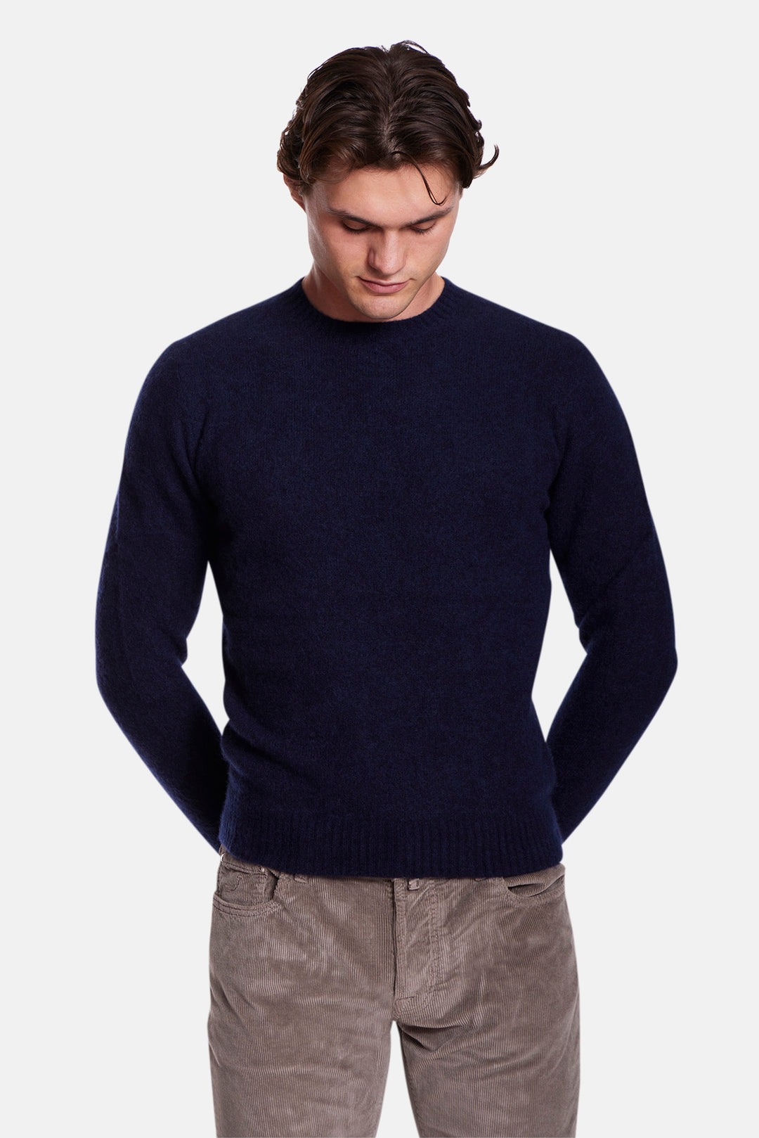 Cashmere Silk Crewneck Navy