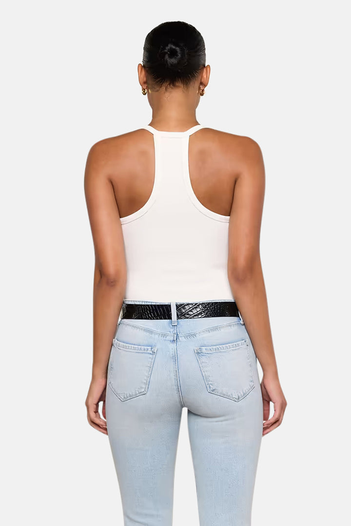 Wrenna Racerback Bodysuit White