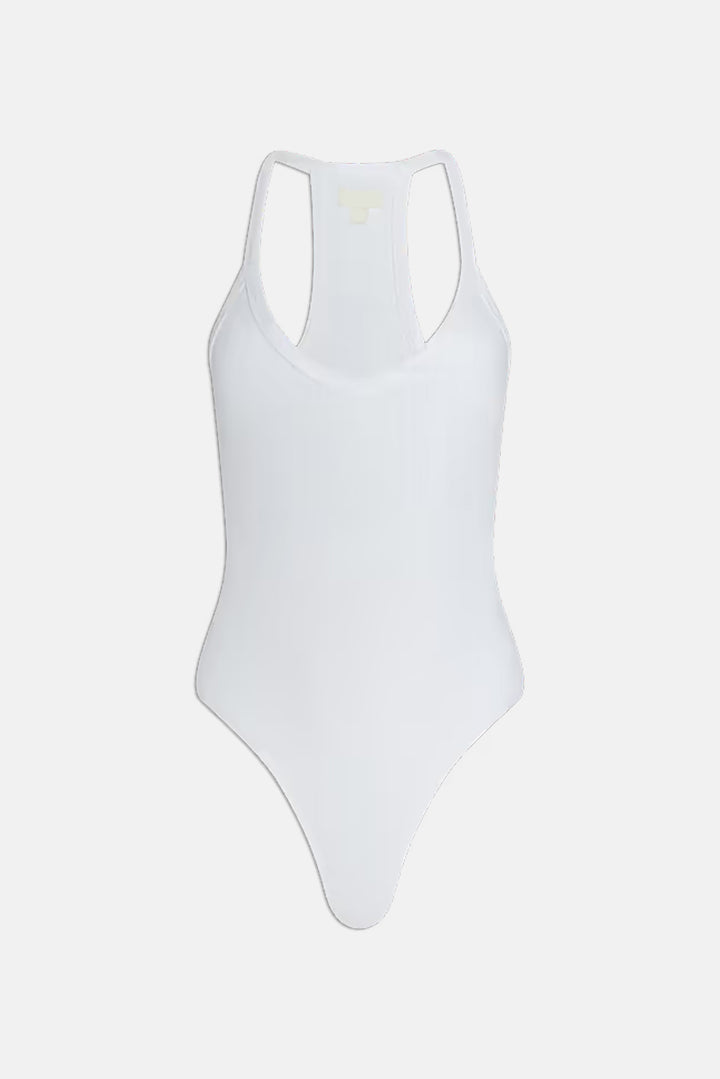 Wrenna Racerback Bodysuit White