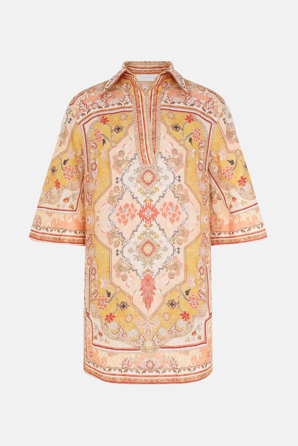 Zimmermann Wylie Tunic Dress Mustrad Multi – blueandcream