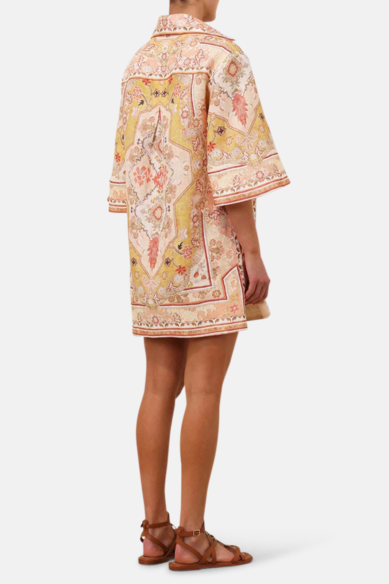 Zimmermann Wylie Tunic Dress Mustrad Multi – blueandcream