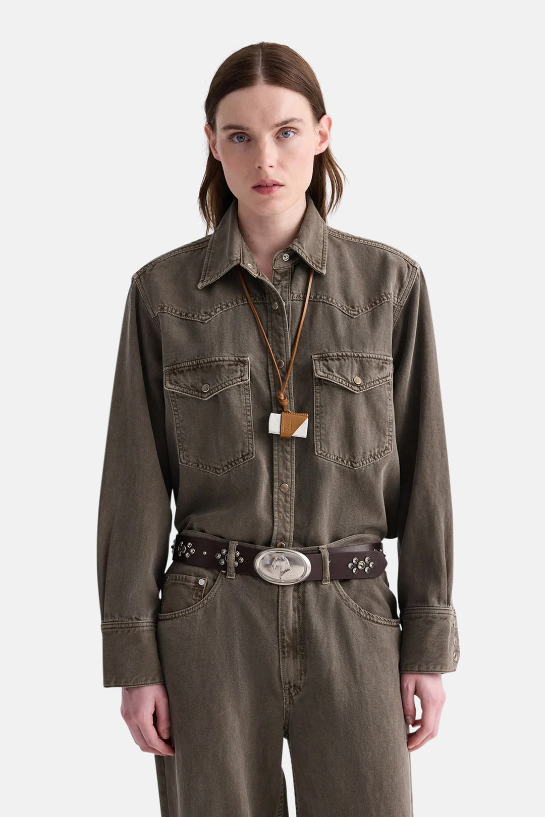 Yellowstone Shirt in Natural Denim Slate