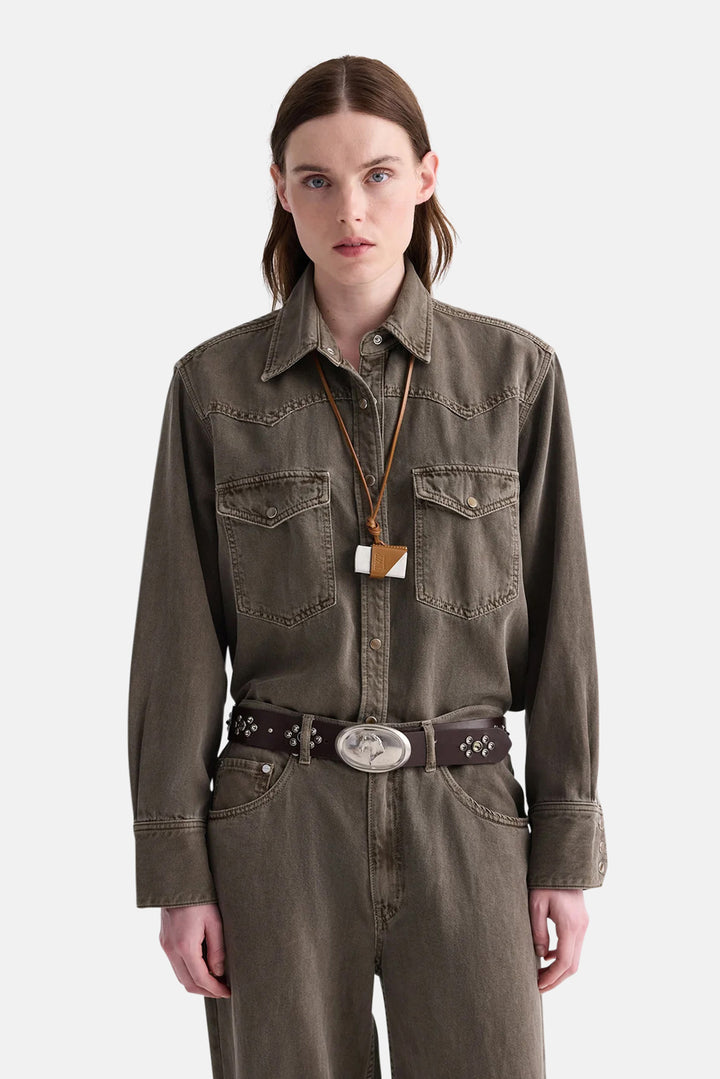 Yellowstone Shirt in Natural Denim Slate