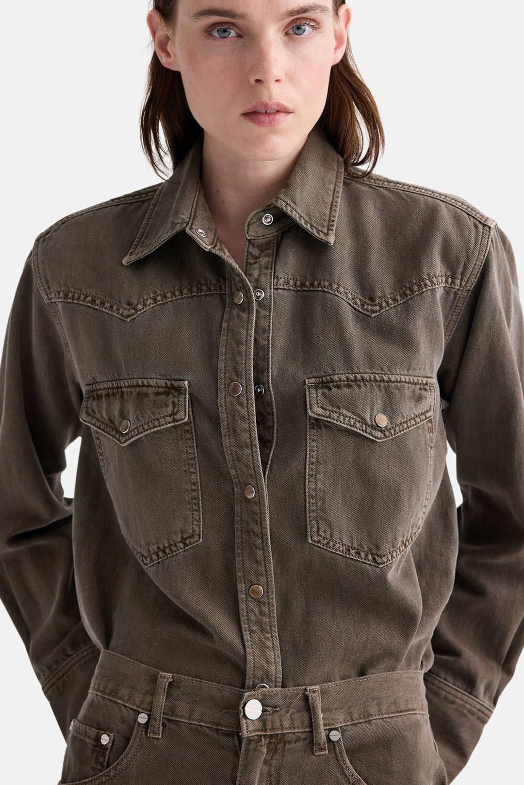 Yellowstone Shirt in Natural Denim Slate