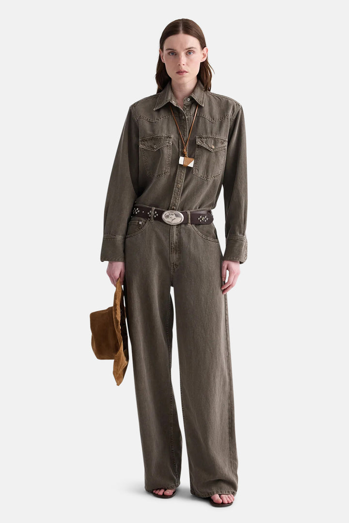 Yellowstone Shirt in Natural Denim Slate