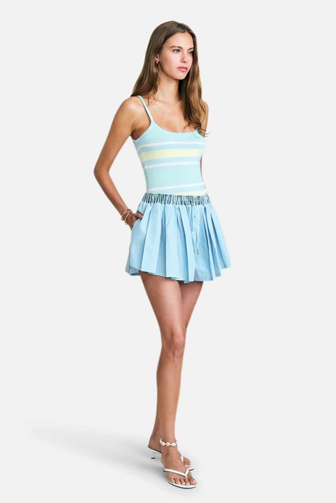 Yolanda Knit Tank Top Pastel Stripe