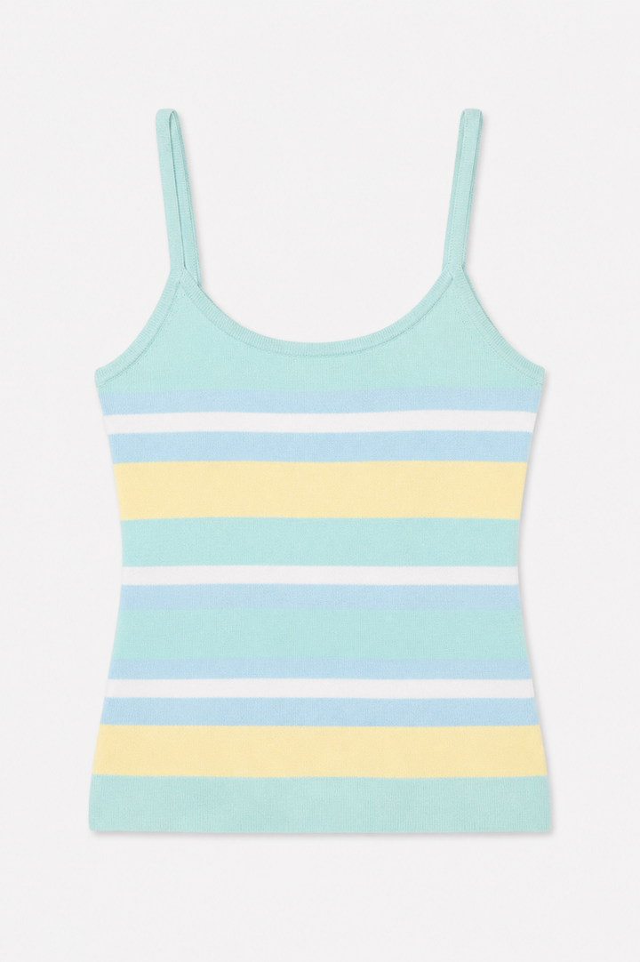 Yolanda Knit Tank Top Pastel Stripe