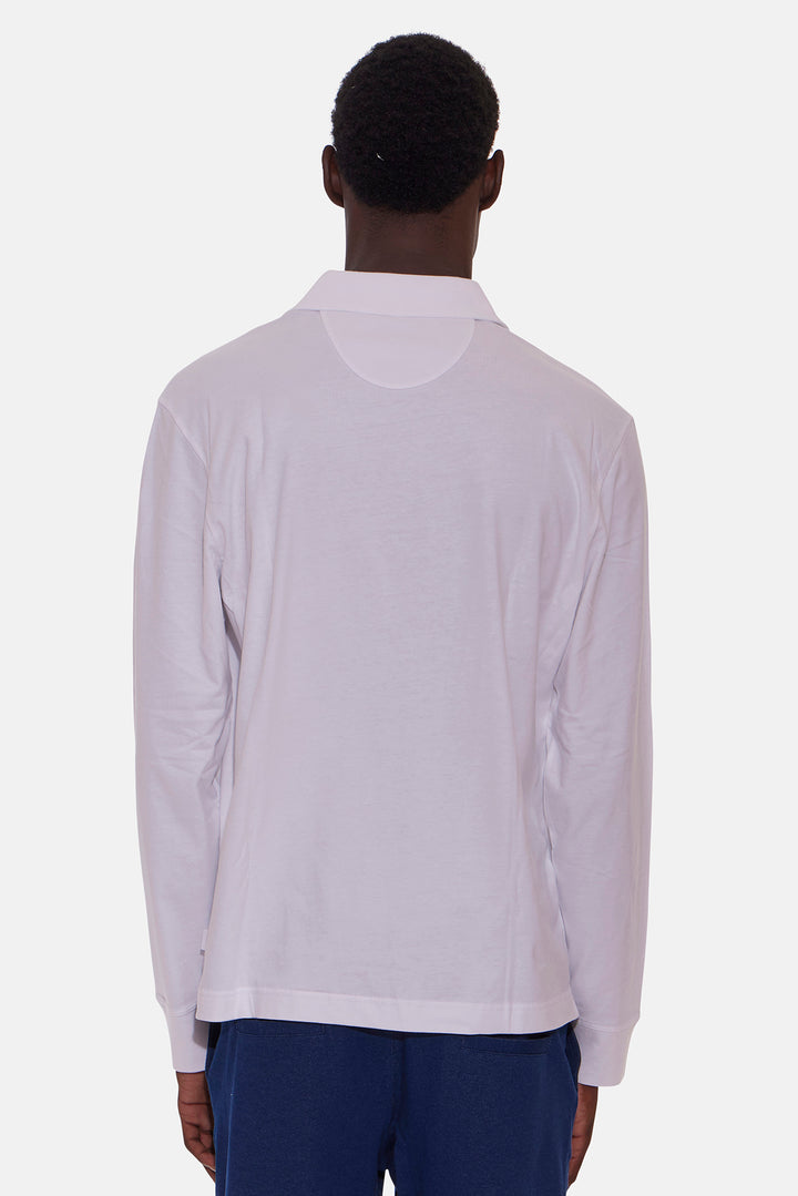 Organic Long Sleeve Polo White