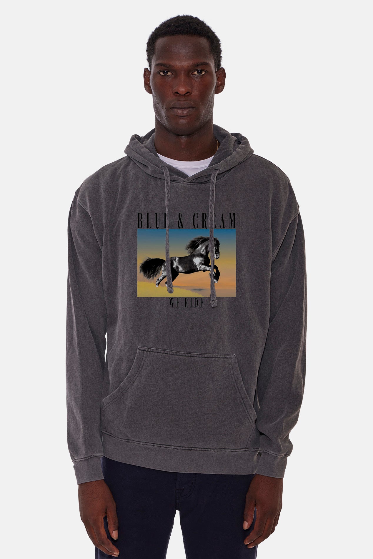 We Ride Hoodie Vintage Black – blueandcream