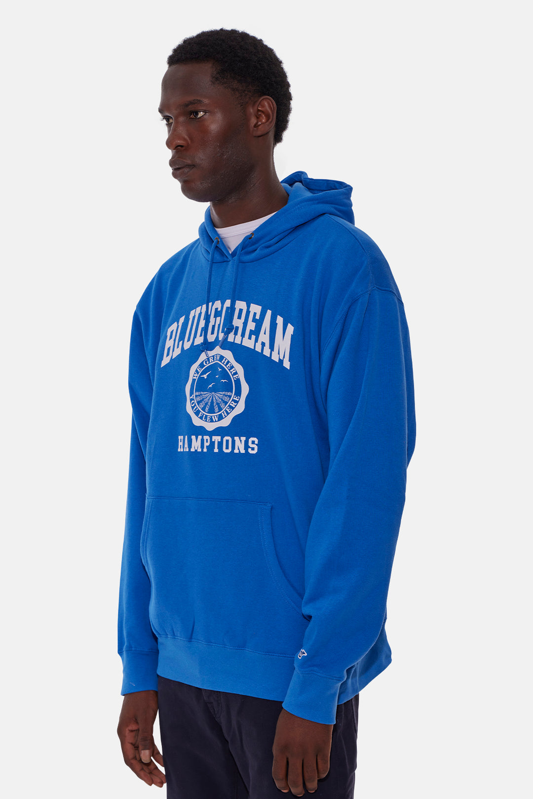 Hamptons We Grew Here Hoodie Blue