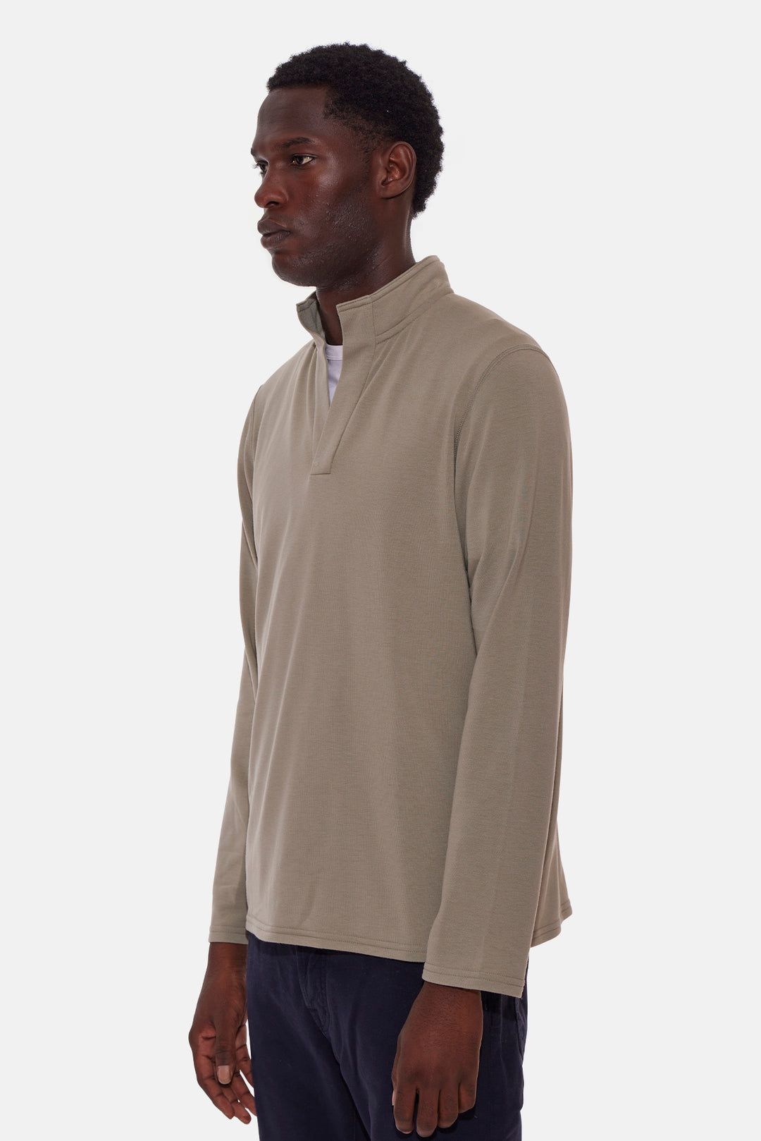 Mason Pop Collar Pullover Sage