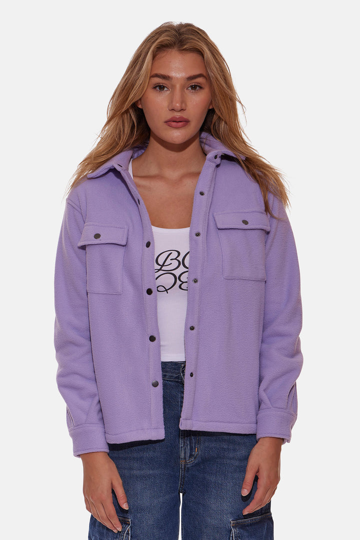 Polar Fleece Overshirt Lavender