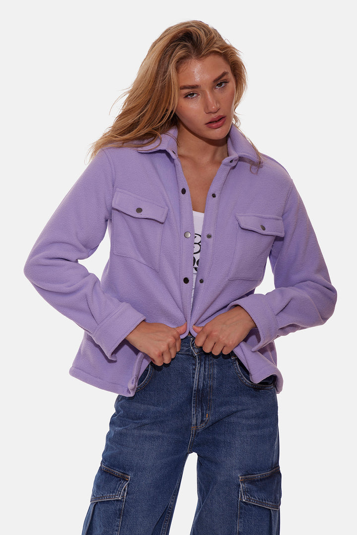 Polar Fleece Overshirt Lavender