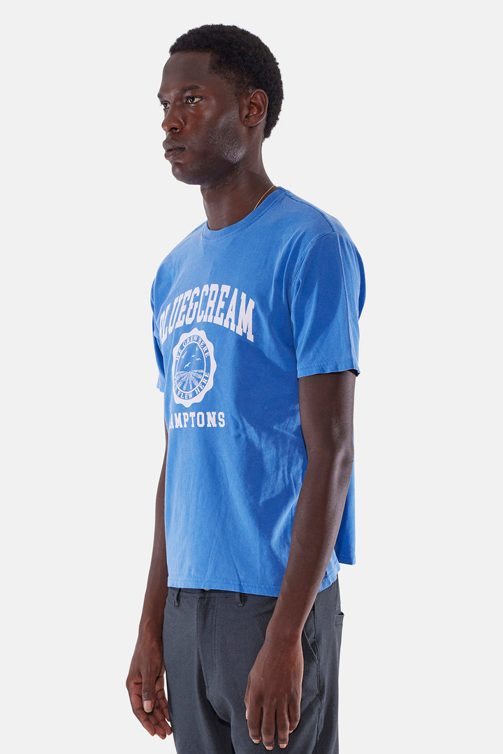 Hamptons We Grew Here Tee Blue