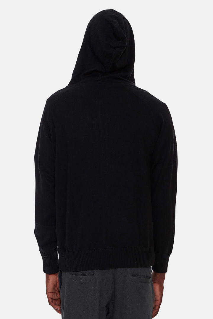 Luke Zip Hoodie Black Lead