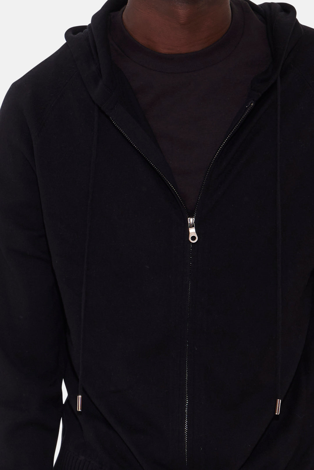 Luke Zip Hoodie Black Lead