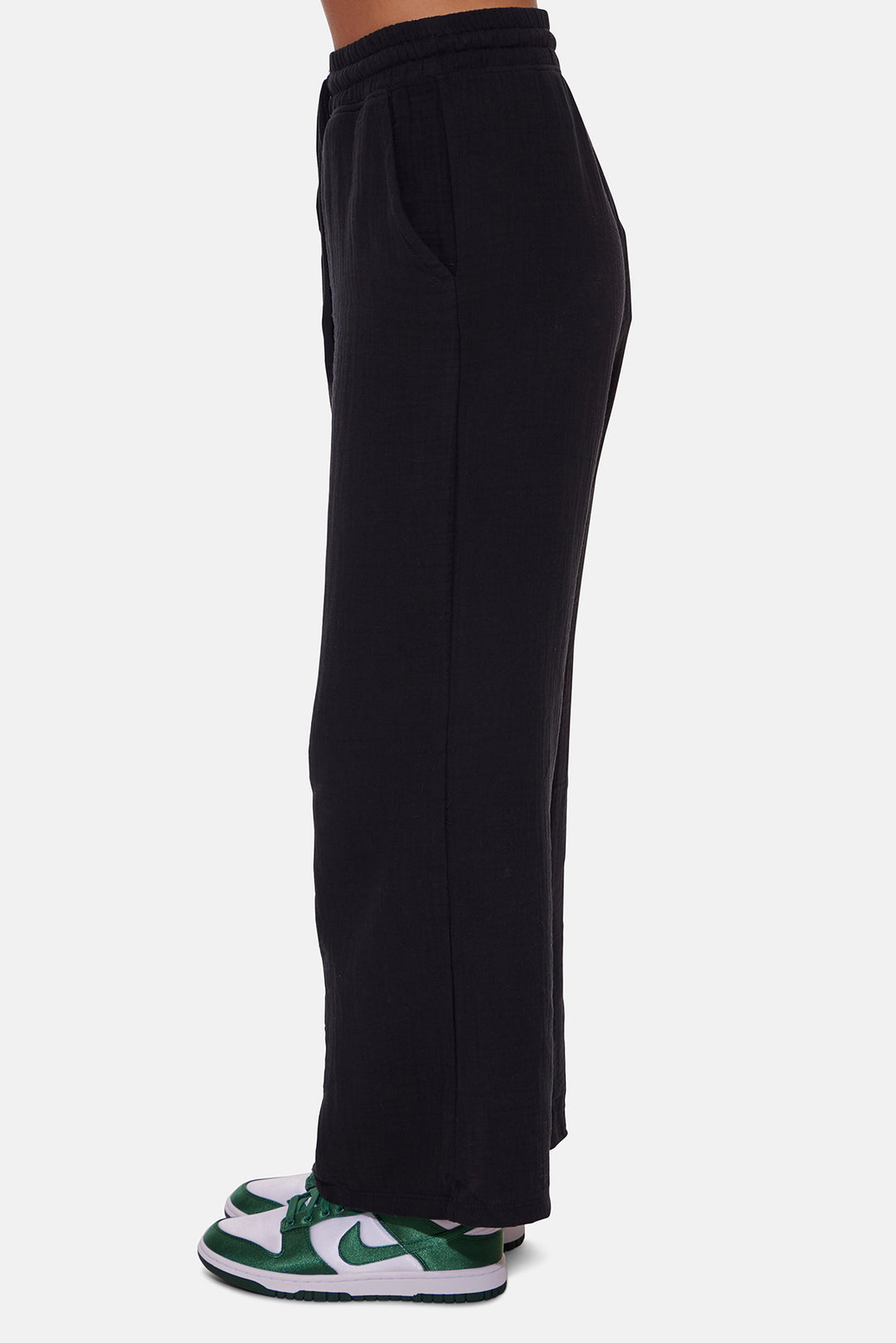 Wendy Gauze Wide Leg Pant Black