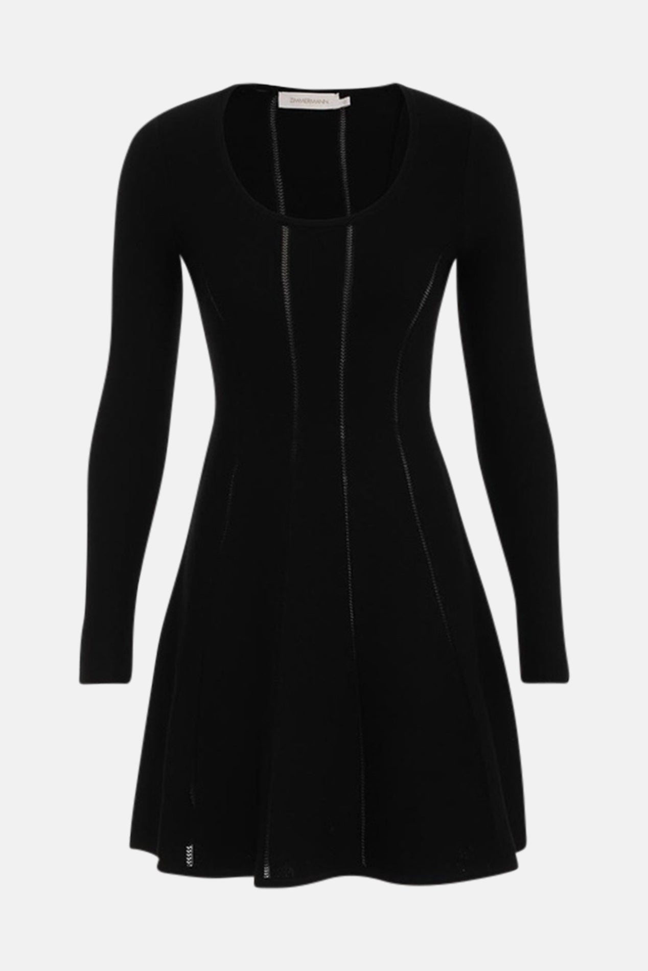 Zimmerman Luminosity Knit Panelled Mini Dress Black – blueandcream