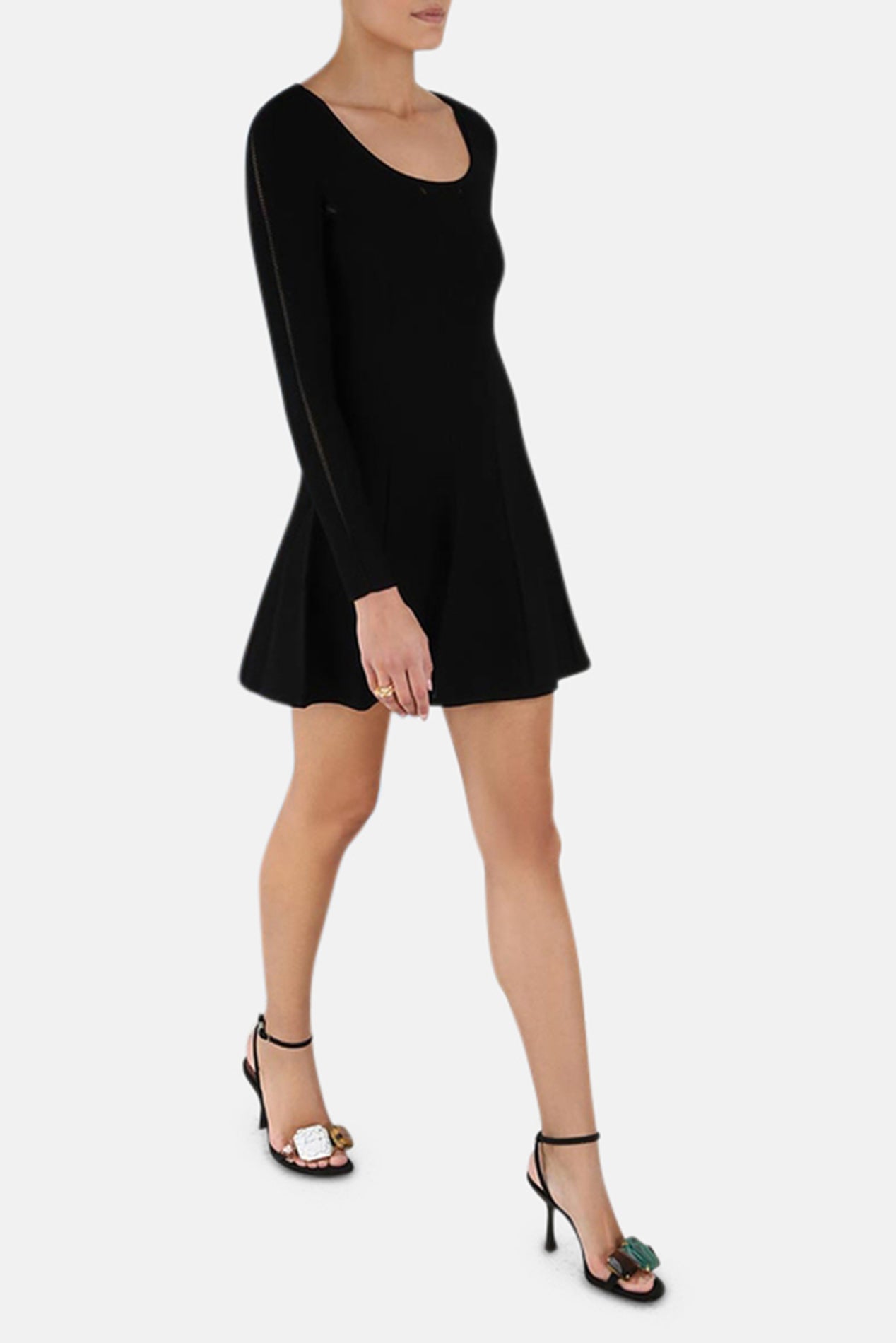 Zimmerman Luminosity Knit Panelled Mini Dress Black – blueandcream