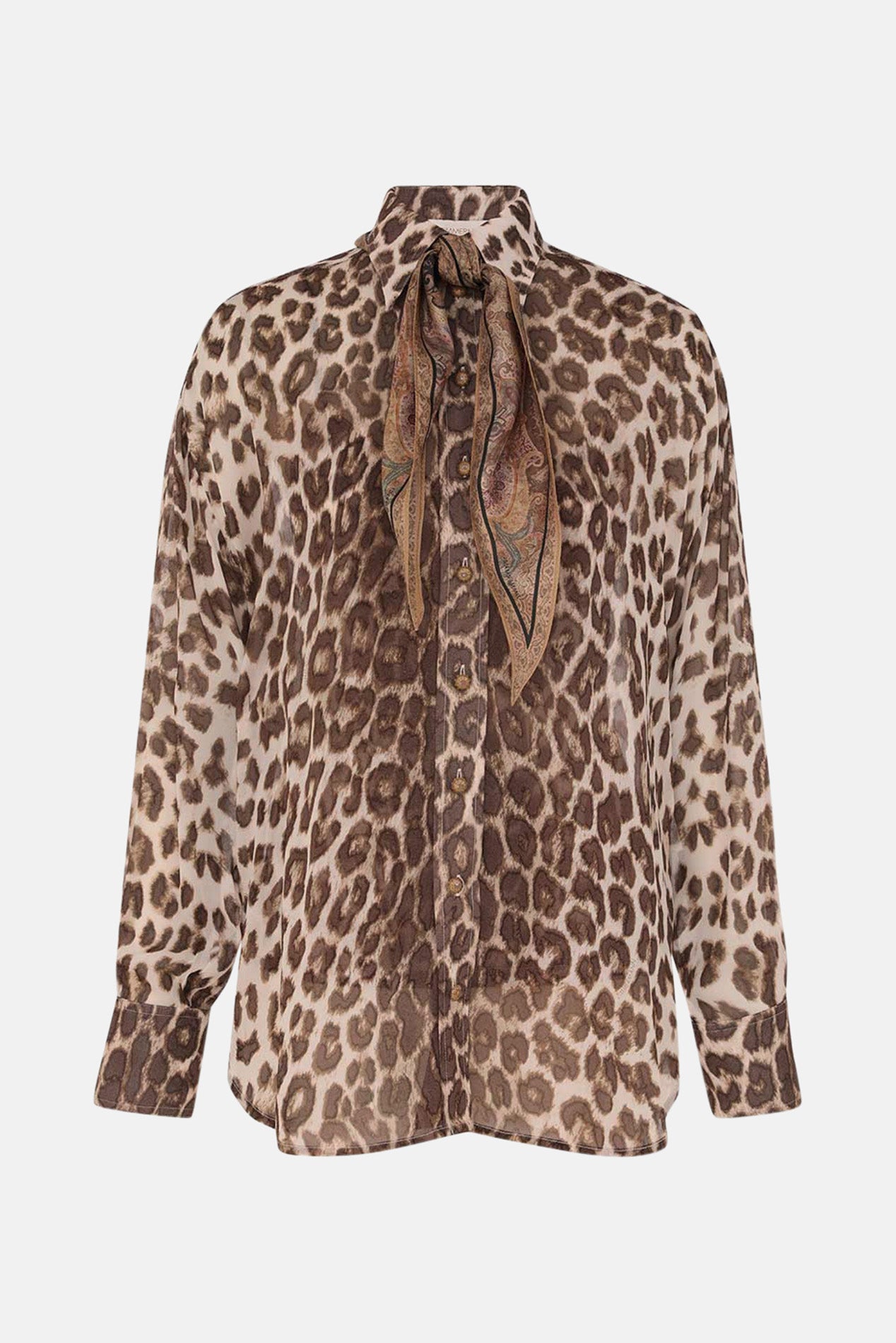 Zimmerman Illustration Leopard Shirt Chocolate Leopard – blueandcream