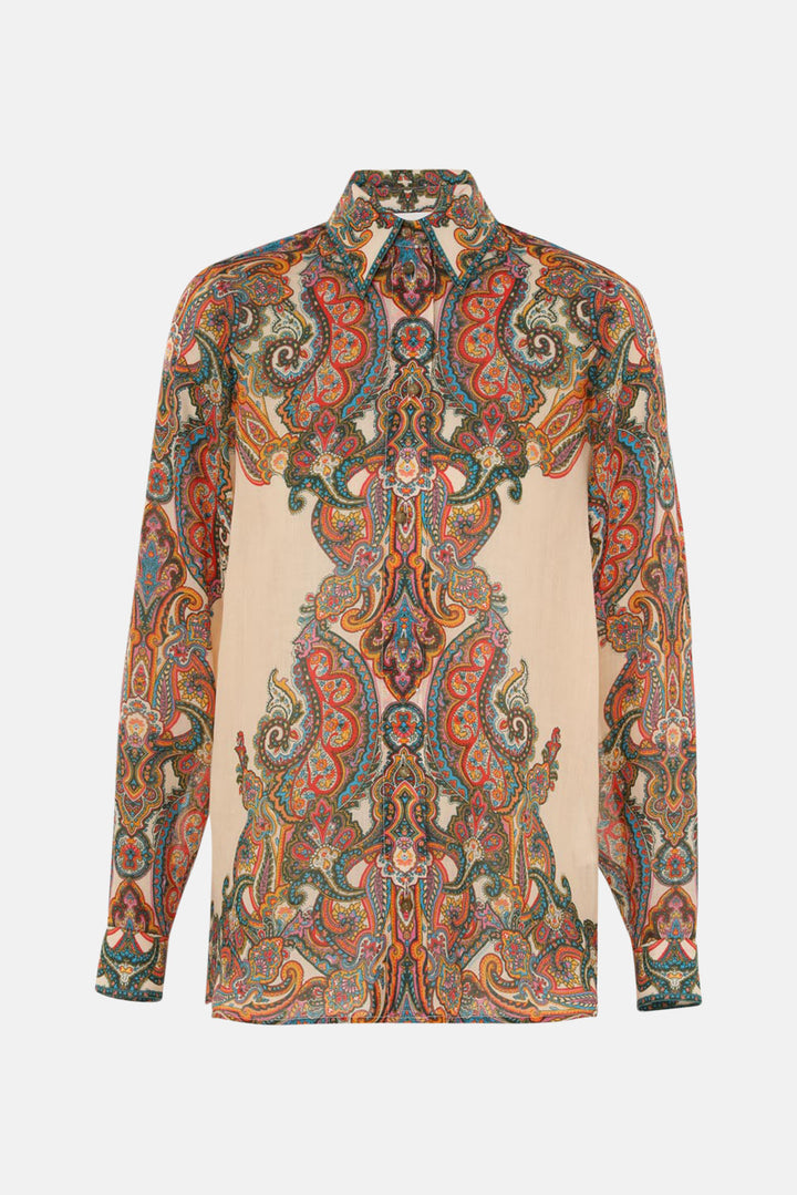 Ottie Oversized Shirt Multi Paisley