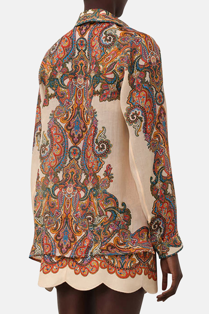 Ottie Oversized Shirt Multi Paisley