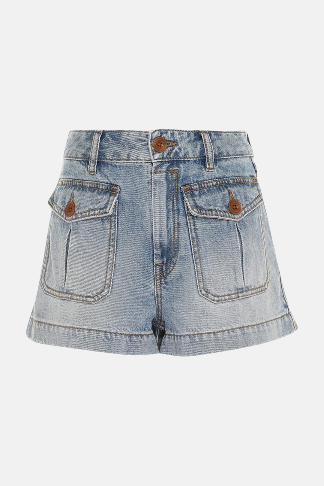 Denim Mini Short Faded Blue