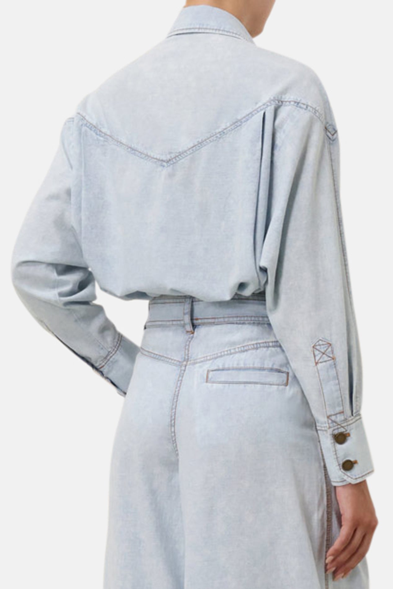 定価22万円超　新品　セットアップ　ZIMMERMANN ジマーマン Zimmermann Pop Embroidered Scallop Top in Blue | FWRD