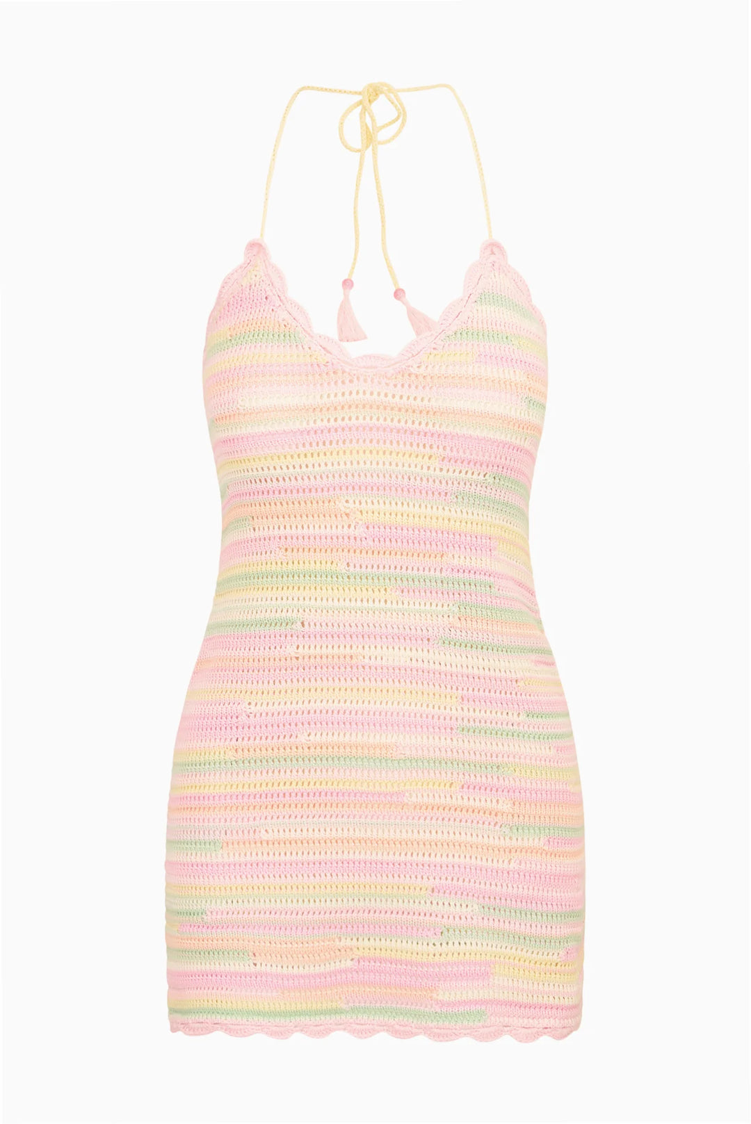 Zoa Cotton Crochet Mini Dress Tropical Swirl