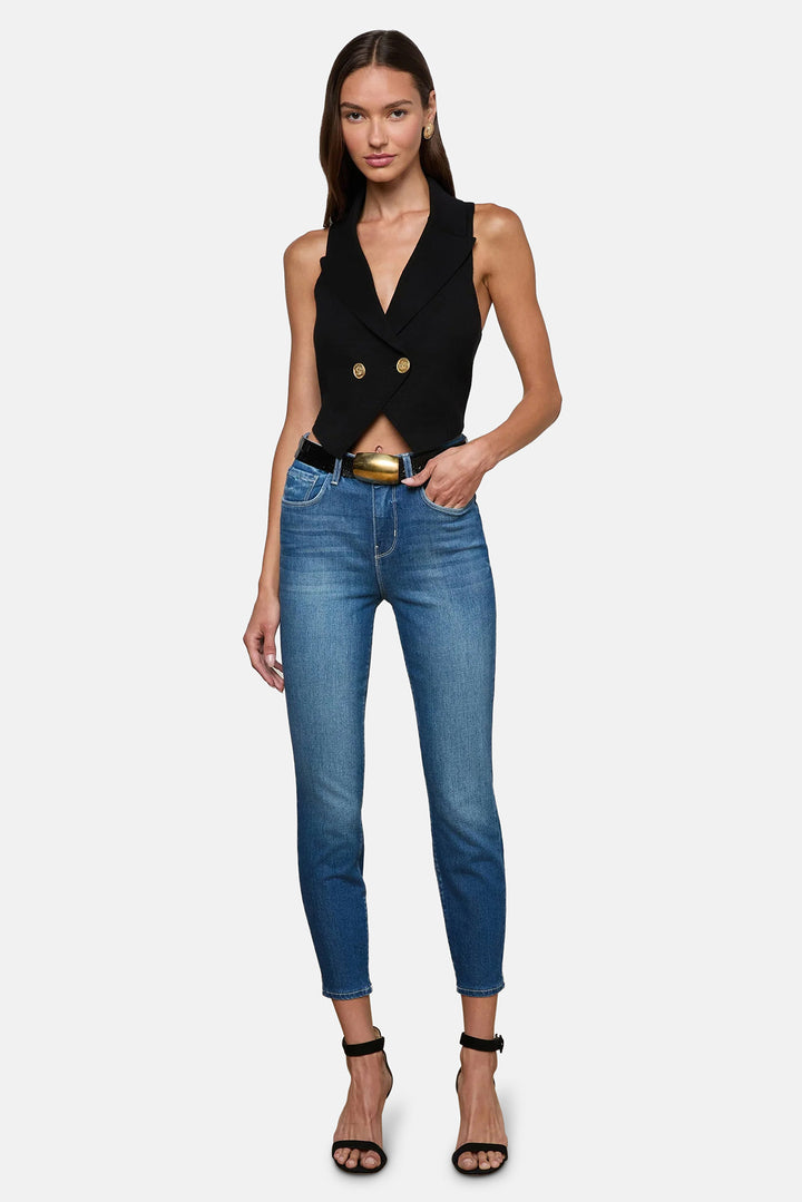 Zadie Knit Vest Black/Gold