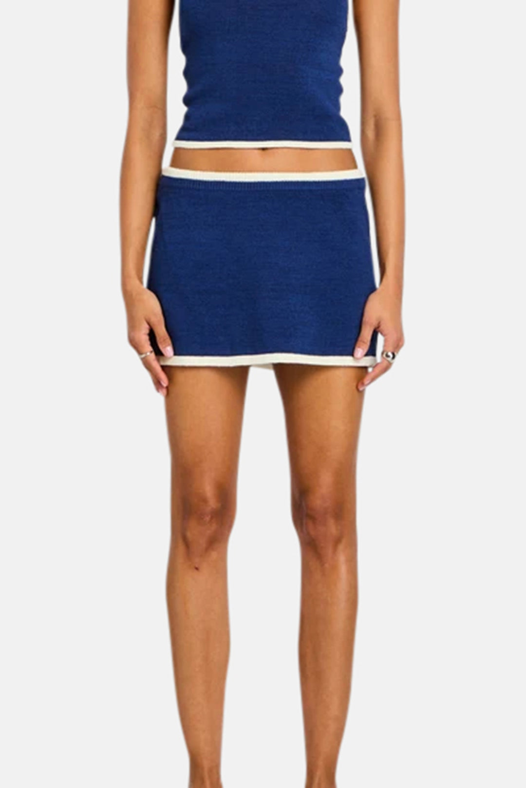 Zava Knit Skirt Mariner Blue/White