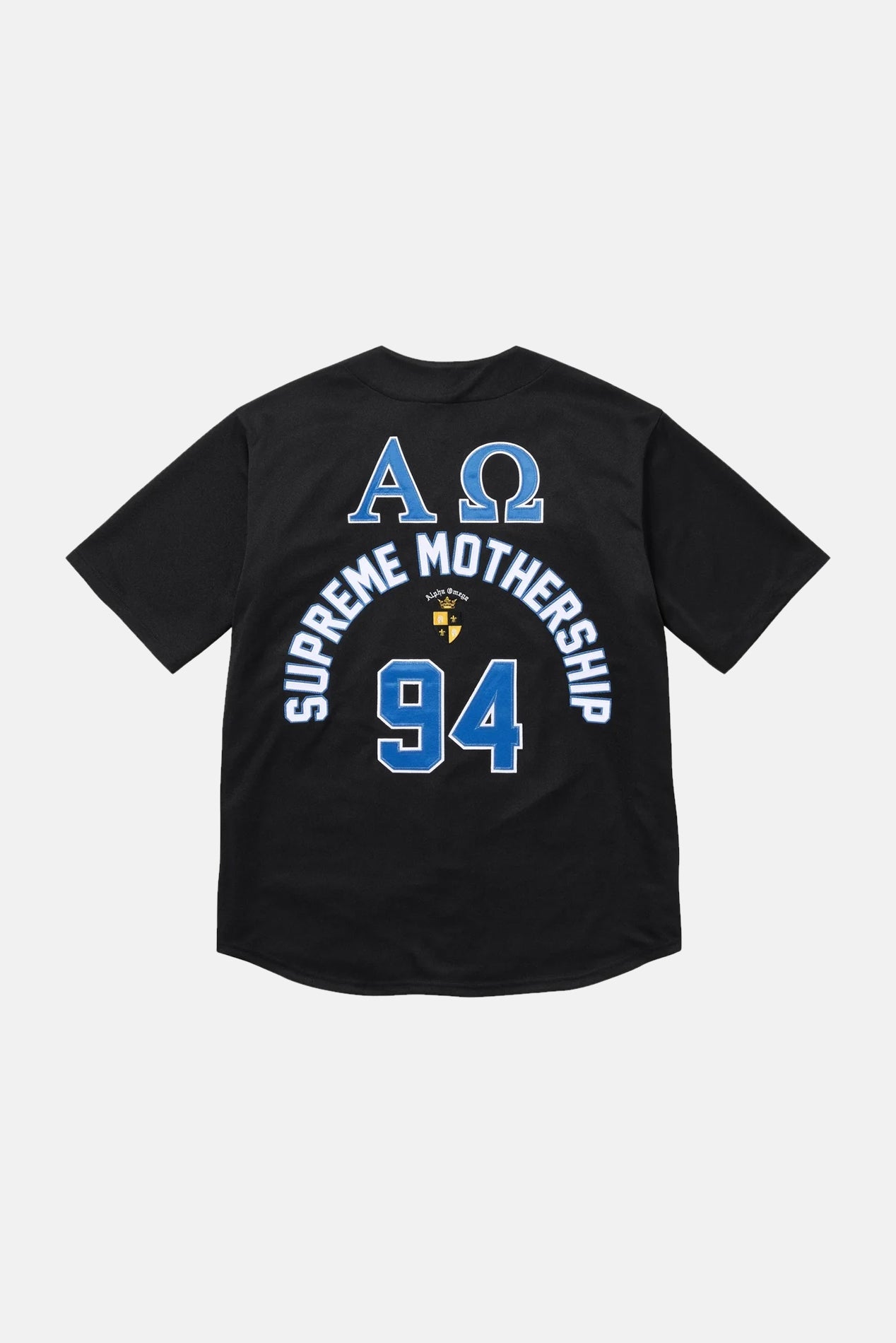 Alpha Omego Baseball Jersey Black – blueandcream