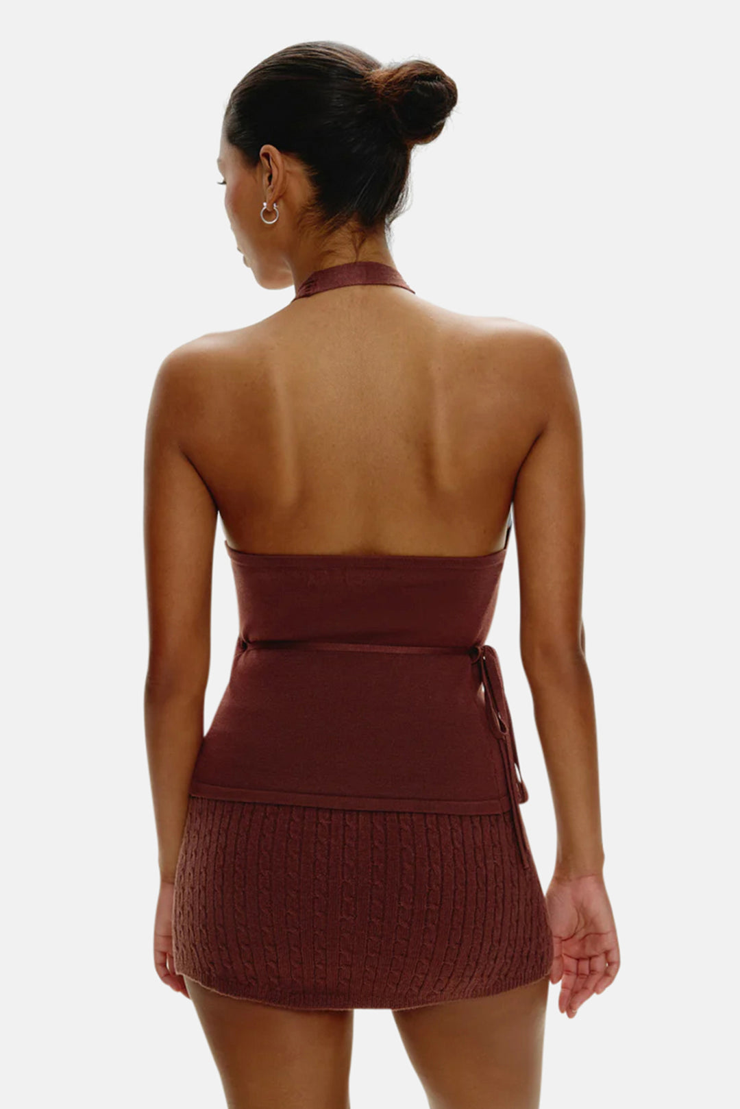 Marialla Cable Knit Skort Brown Sugar