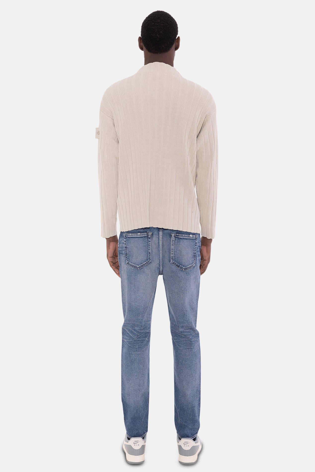 Ghost Piece Quarter Zip Sweater Khaki – blueandcream