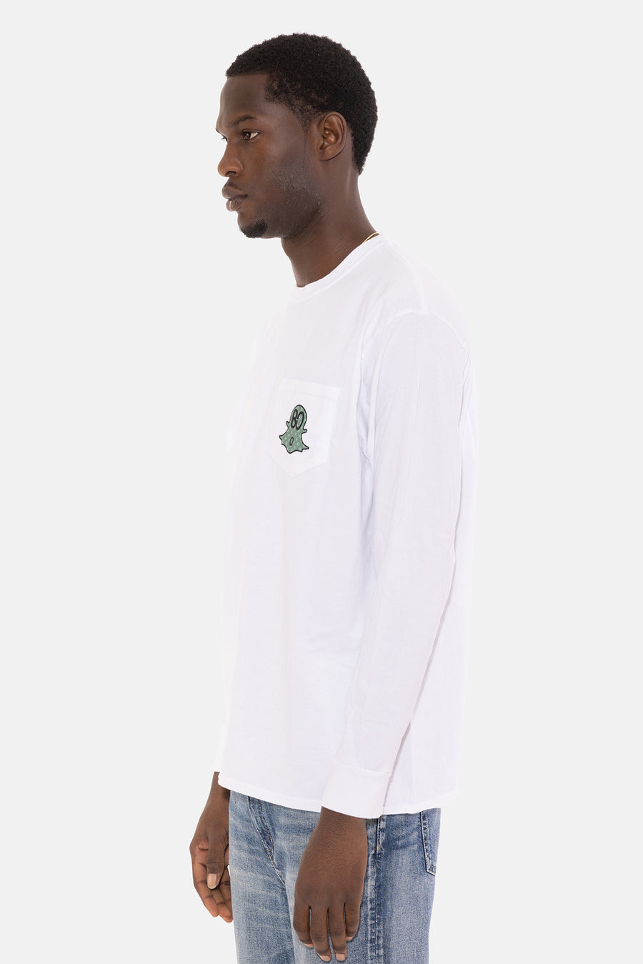 BC Ghost Pocket Long Sleeve White