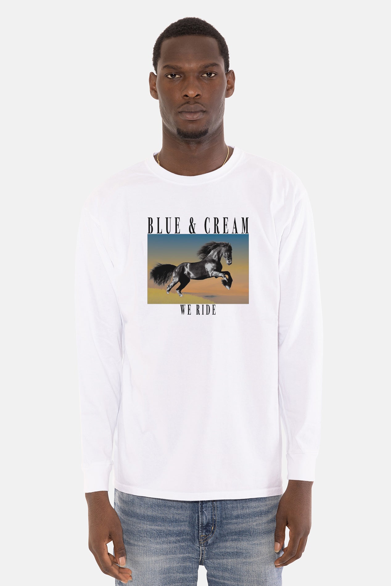 Men's We Ride Long Sleeve White – blueandcream