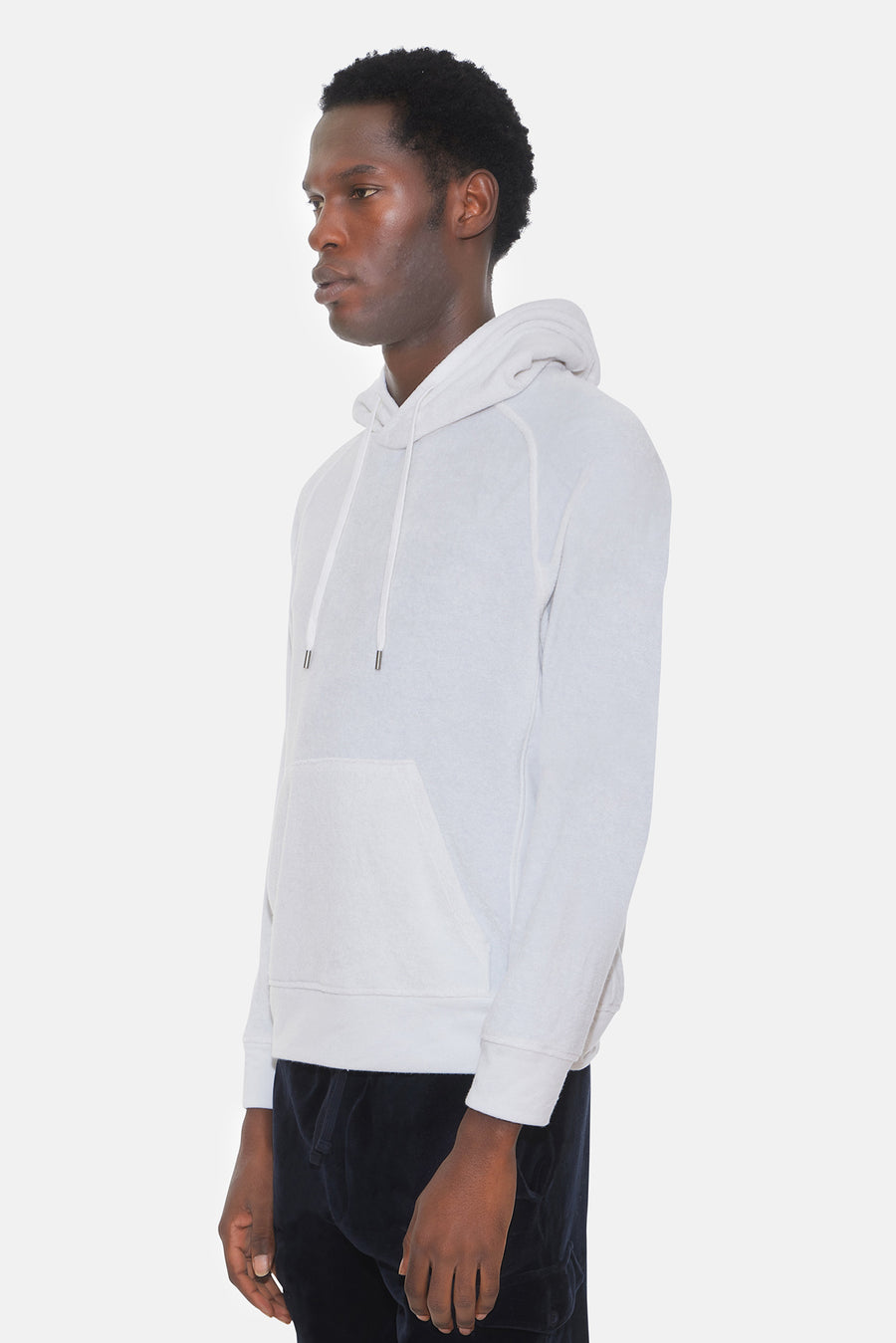 Pool Terry Pullover Hoodie Chic Cream