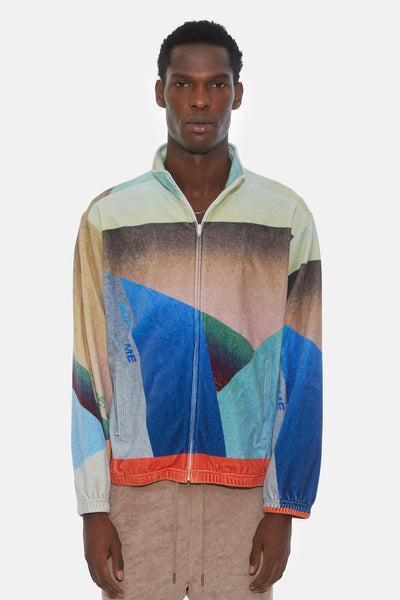 Supreme Geo Velour Track Jacket Multicolor – blueandcream