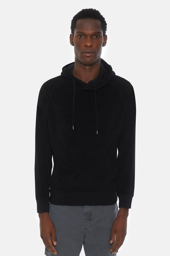 Pool Terry Pullover Hoodie Black